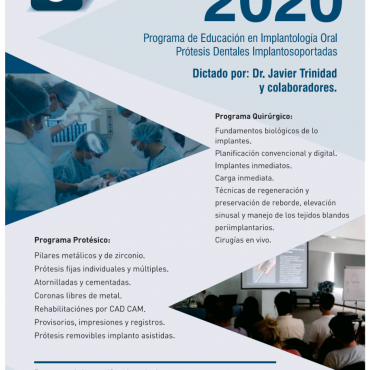 Curso de Implantes 2020. Inscripciones abiertas. Cupos limitados.